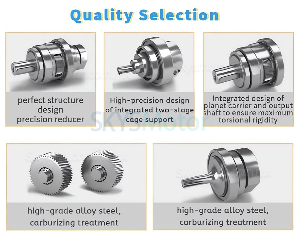 Reductor planetario de &aacute;ngulo recto Nema 23 serie PLMG060, relaci&oacute;n 3:1 - 100:1 para motor paso a paso Nema 23/servomotor de 60 mm
